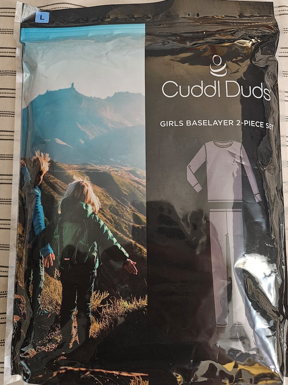 Cuddl Duds Girls' Baselayer 2-Piece Set Royal Purple Brand NEW in Bag